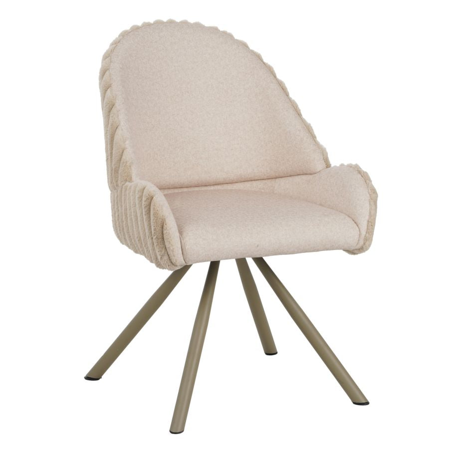 SEDIA STOCCOLMA -A- CREMA SET 2 PZ 58x53x85H cm