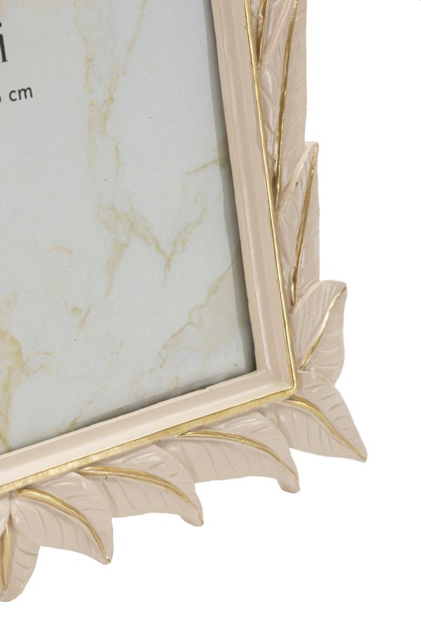 Cornice Leaffy 27x32,3 cm in Resina – Interno 20x25 cm Oro Satinato