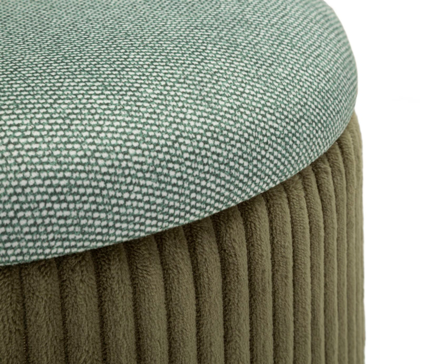 PUFF C/CONTENITORE BOLZANO VERDE SET 2 PZ CM Ø 38X38-32X28