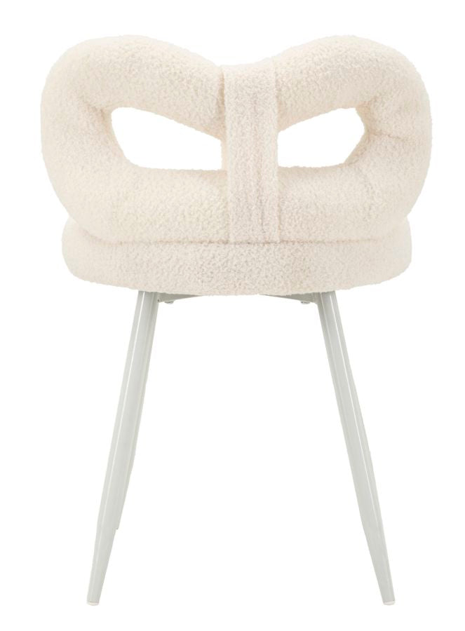 Sedia Mini Ilary Bianca in Velluto e Metallo H 67 cm