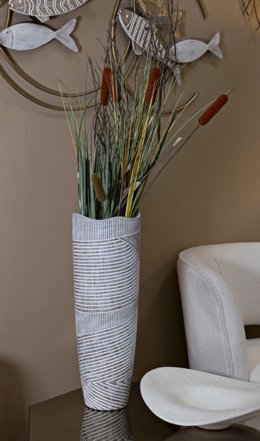 VASO RESINA WOODY CM Ø 19X55