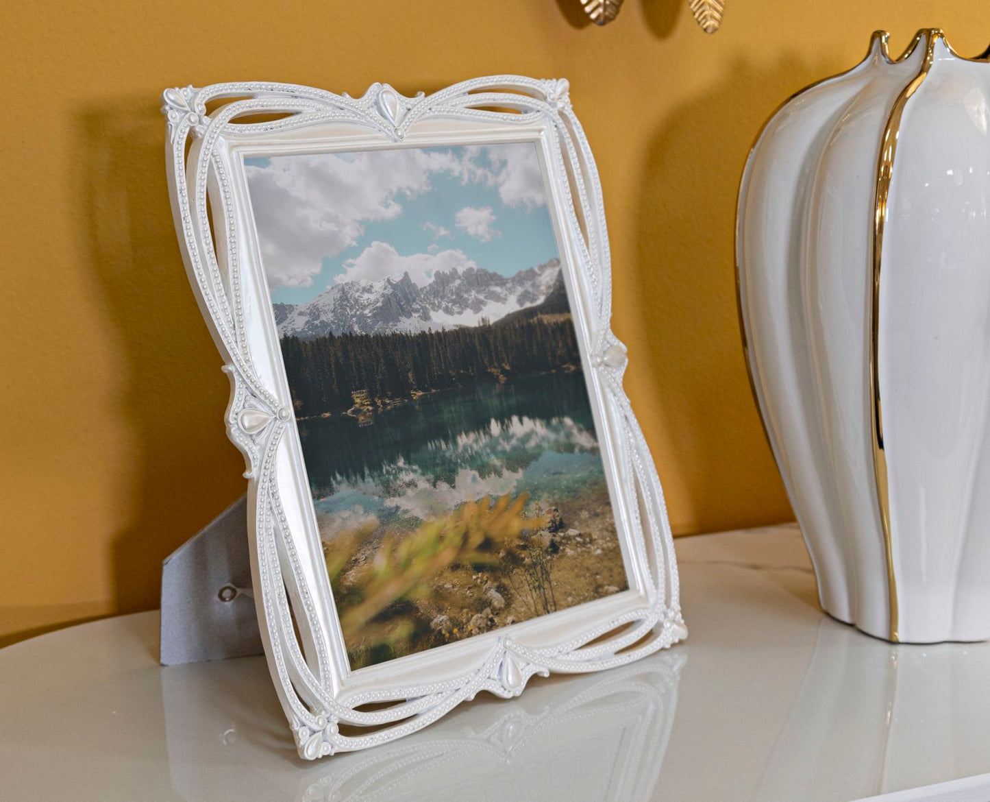Cornice “Ribbon” 27 × 1,7 × 32 cm (foto 20 × 25 cm) – design romantico