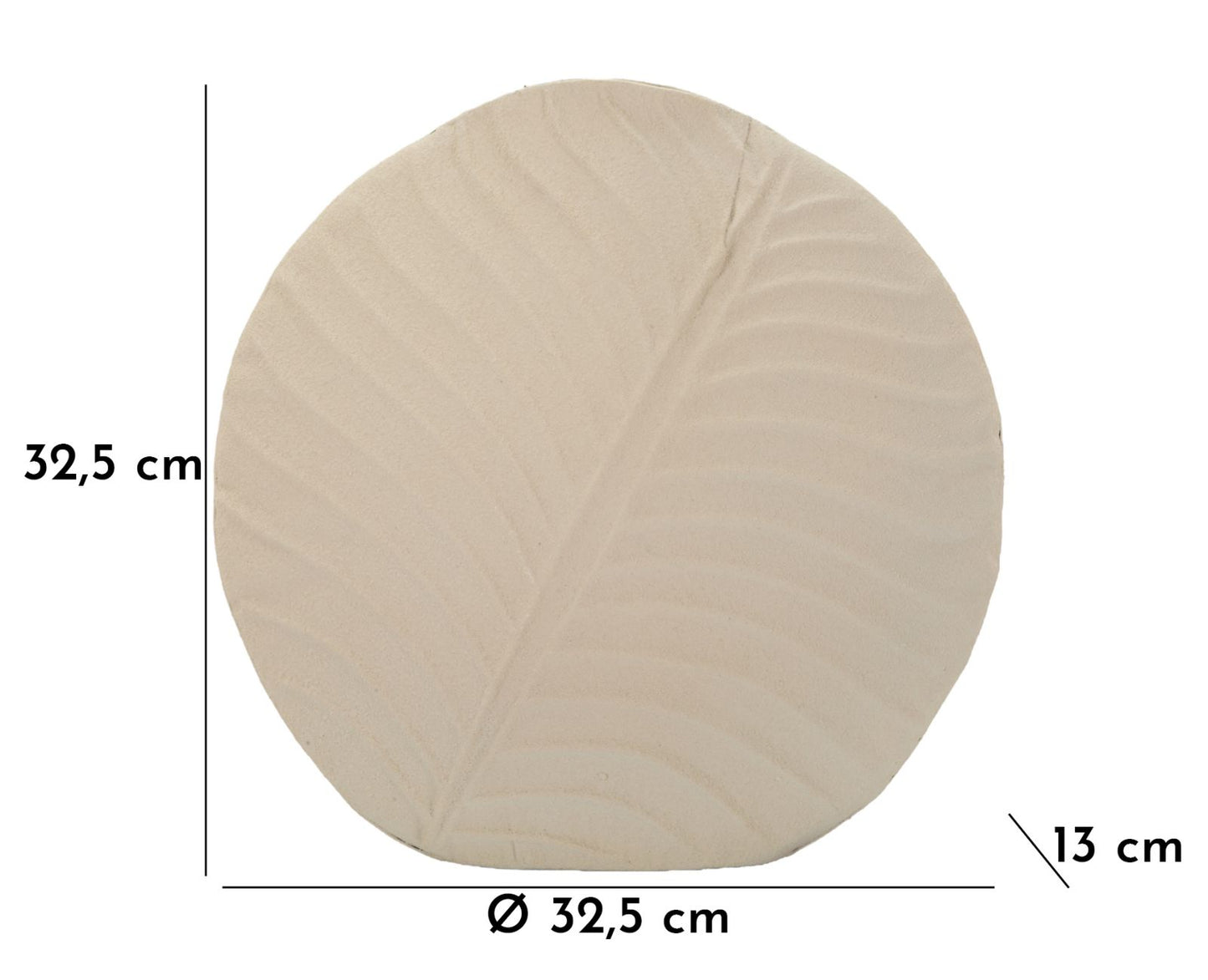 Vaso Dune Round Ø32,5x13 cm – Vaso Decorativo Basso con Texture a Onde