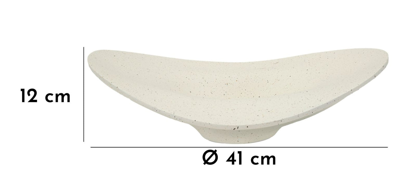 CentroTavola Elegant 41x41 cm in Resina Bianca Opaca