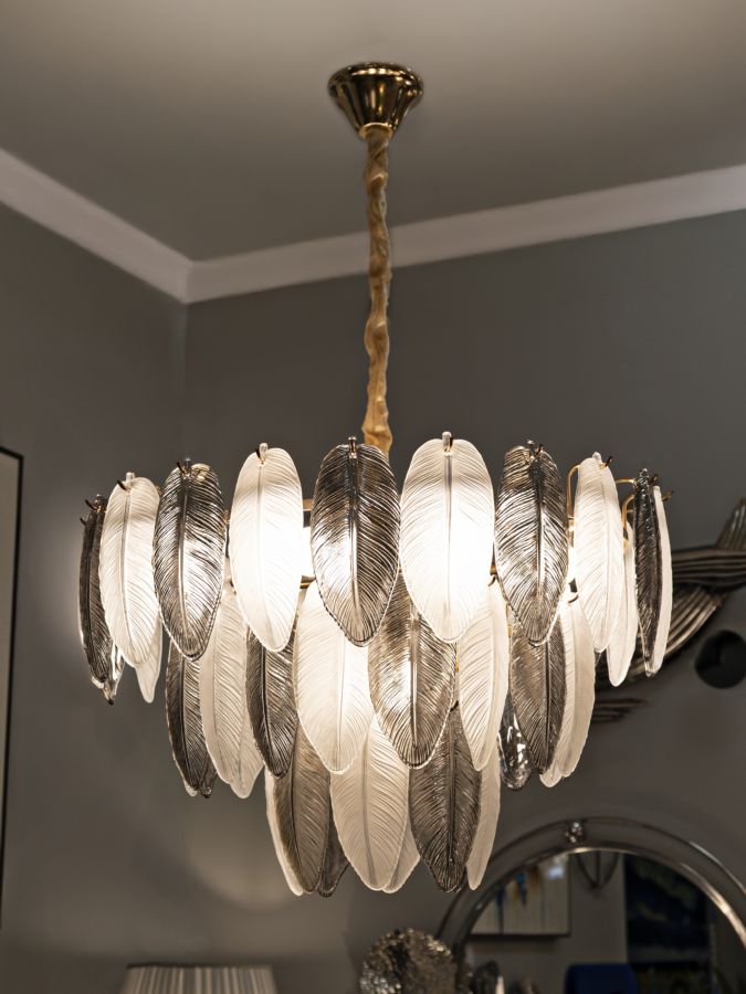 LAMPADARIO LEAFY diam 60x40-87 cm