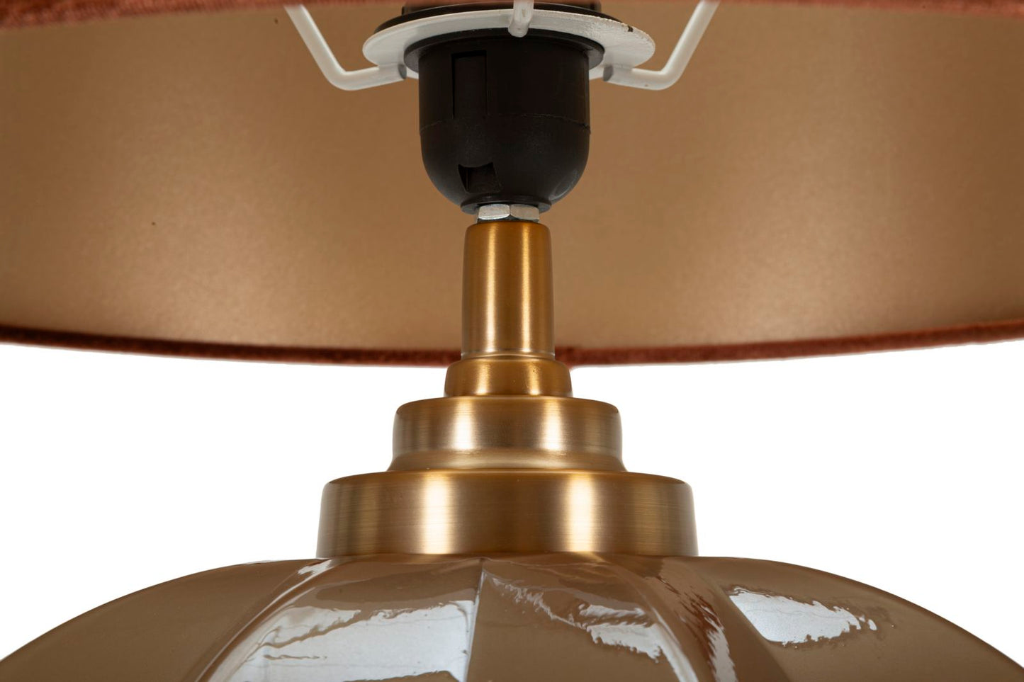 Lampada da tavolo “Praga – A” Ø 40,5 × 57 cm – design moderno con base in vetro