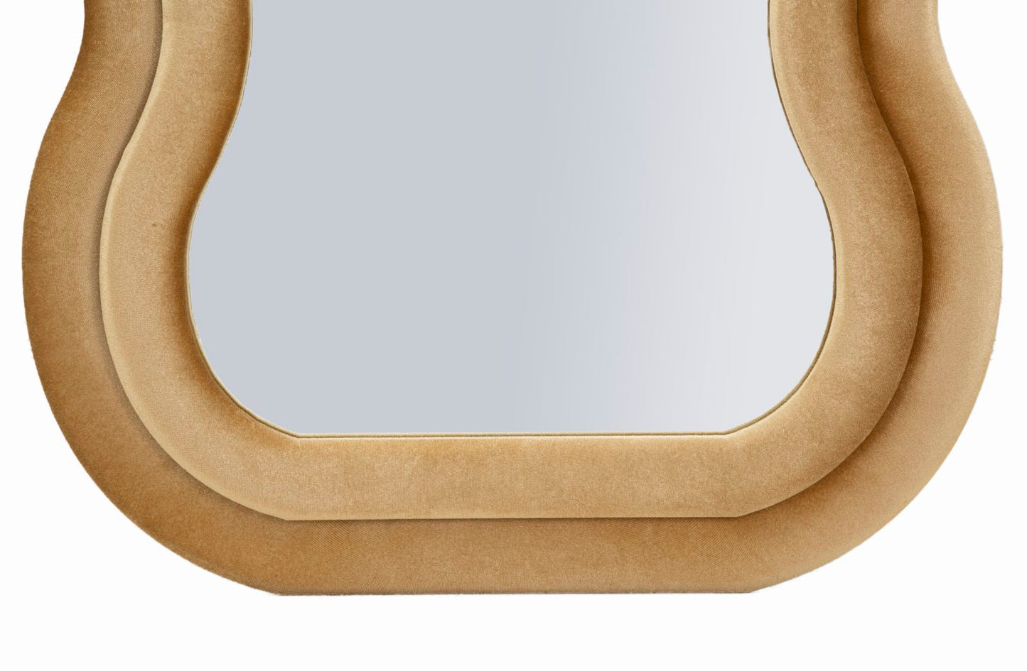Specchio da Muro Emily Velluto Oro 60x160 cm – Cornice Imbottita per uno Stile Glamour
