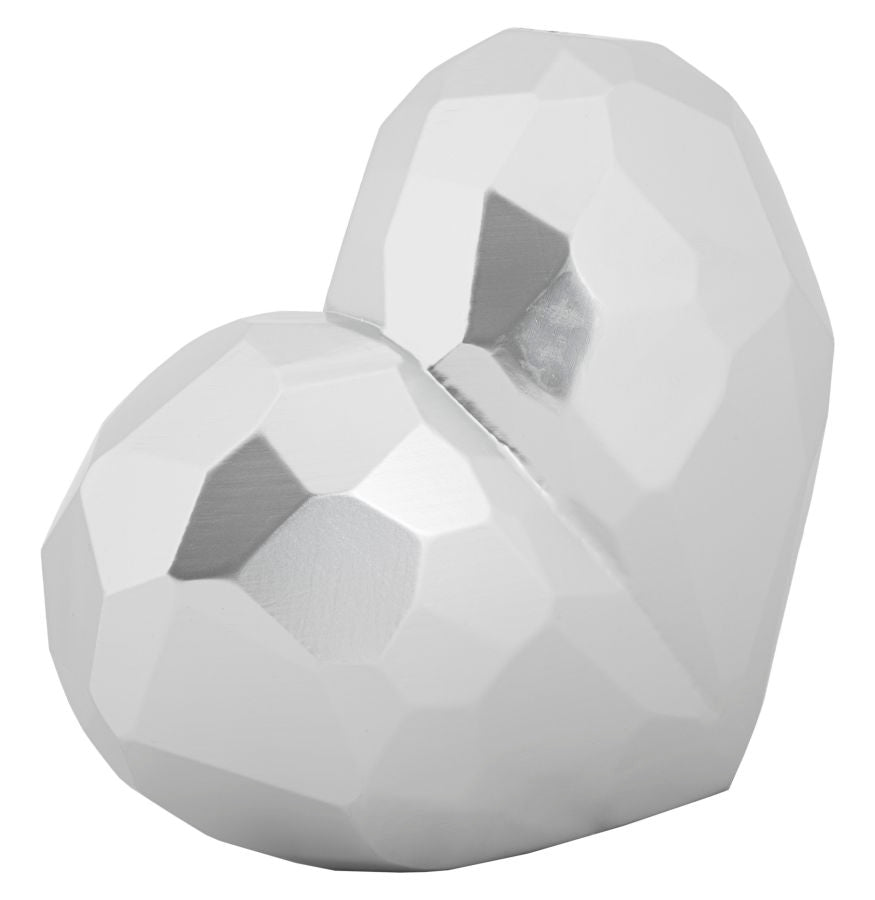 VASO HEART SILVER CM 19X9X18