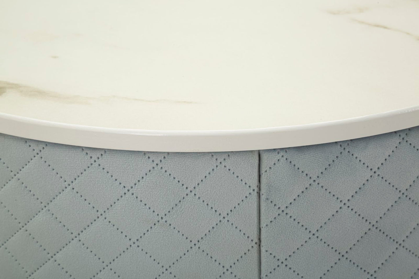 COMODINO/TOLETTA C/PUFF VELLIT CELESTE CM Ø 52X70 - Ø 36X39 codice 14288000CL