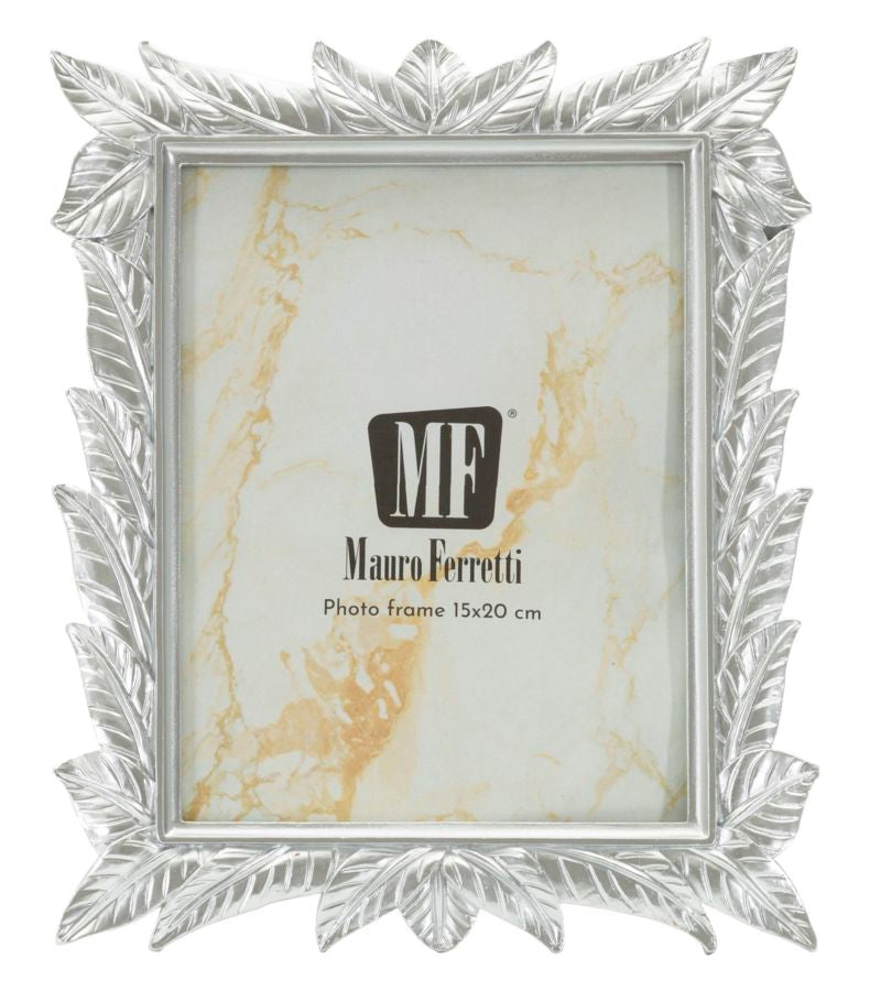 Cornice Leavy Silver 27x32,3 cm in Resina – Interno 20x25 cm