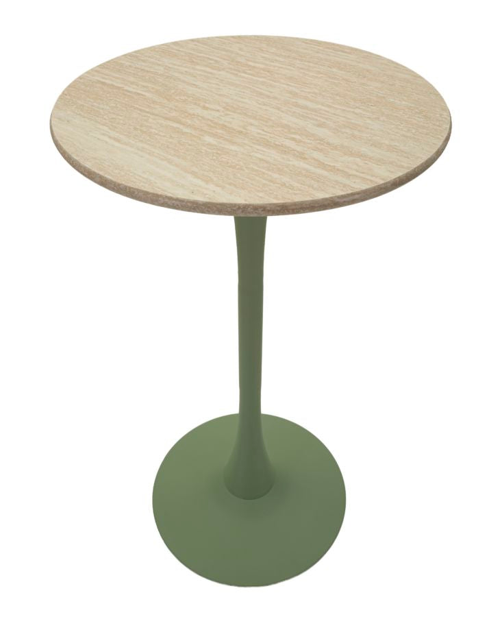 TAVOLO BAR ALASKA VERDE diam 60x106H cm