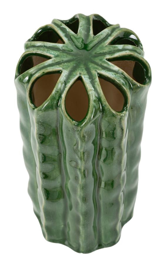 Vaso Cactus Tall Ø 11,5x23,5 cm – Vaso Slanciato Decorativo con Finitura Effetto Naturale