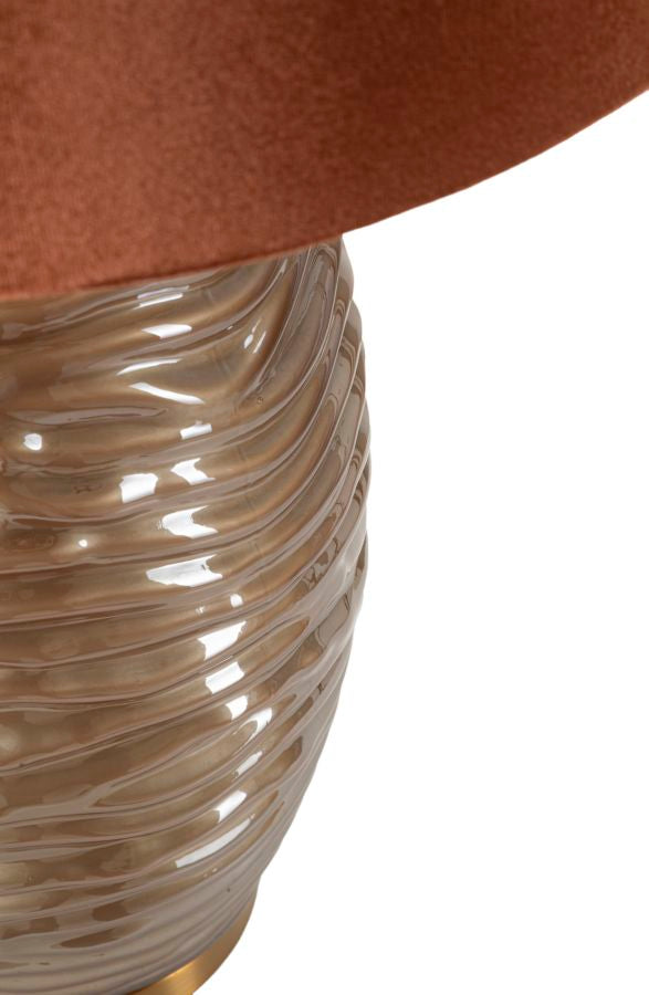 Lampada da tavolo “Praga – B” Ø 45,5 × 79 cm – design moderno con base vetro