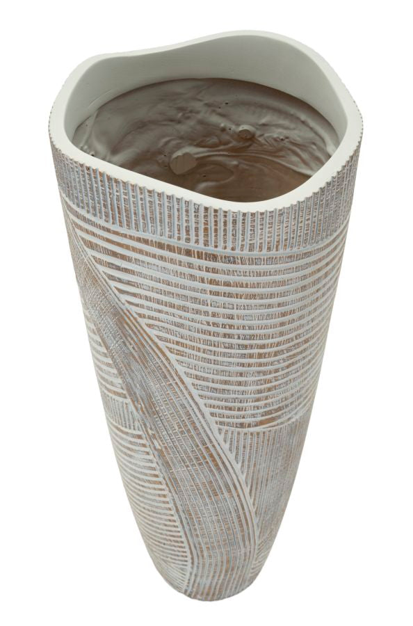 VASO RESINA WOODY CM Ø 19X55