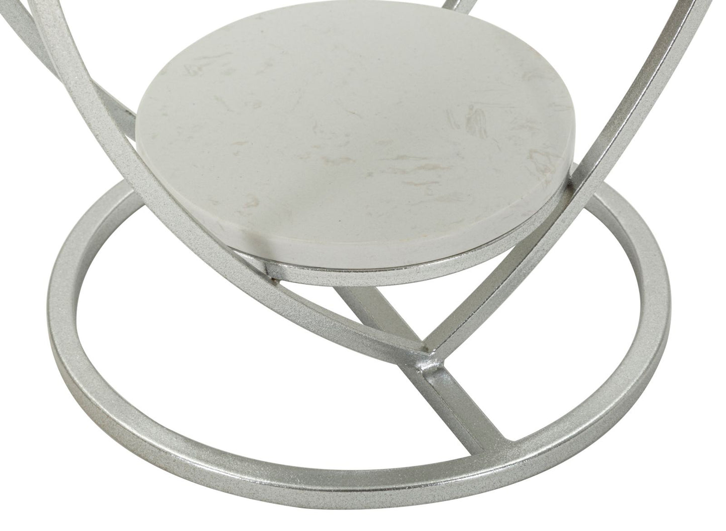 TAVOLINETTO HEART ARGENTO CM Ø 40X45,5